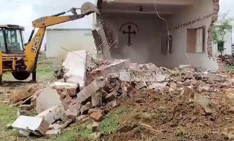UP church constructed on forest land demolished in Mirzapur