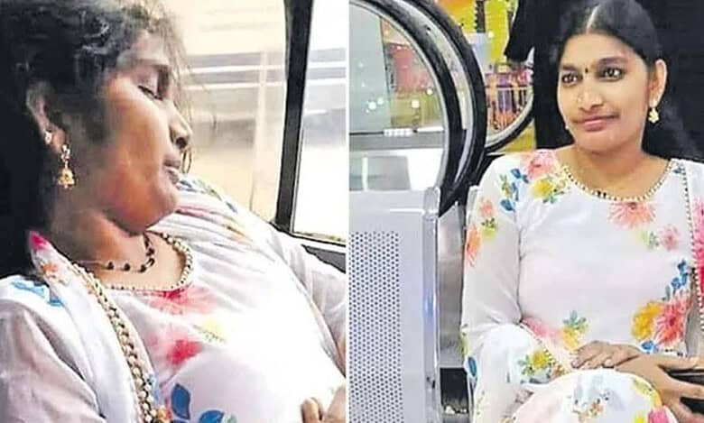Gulf migrant Satya Padma dies after suffering a heart attack after returning to India and while going home in abus from Hyderabad to Tanuku early this week.
