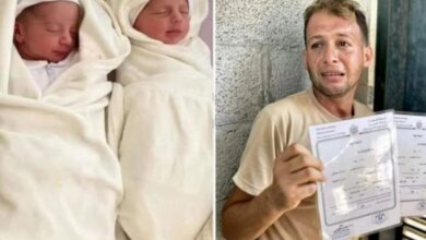 Newborn twins killed in Israeli strike as father went to collect their birth certificates