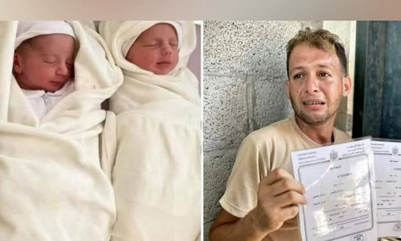 Newborn twins killed in Israeli strike as father went to collect their birth certificates