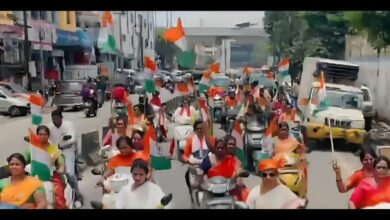 BJP holds Har Ghar Tiranga Scooty Rally in Hyderabad