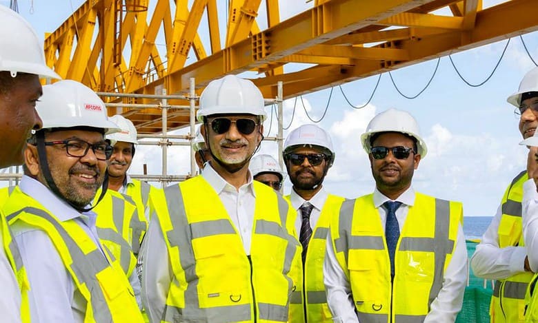 jaishankar with Maldives Zameer and Maldives Minister of Construction
