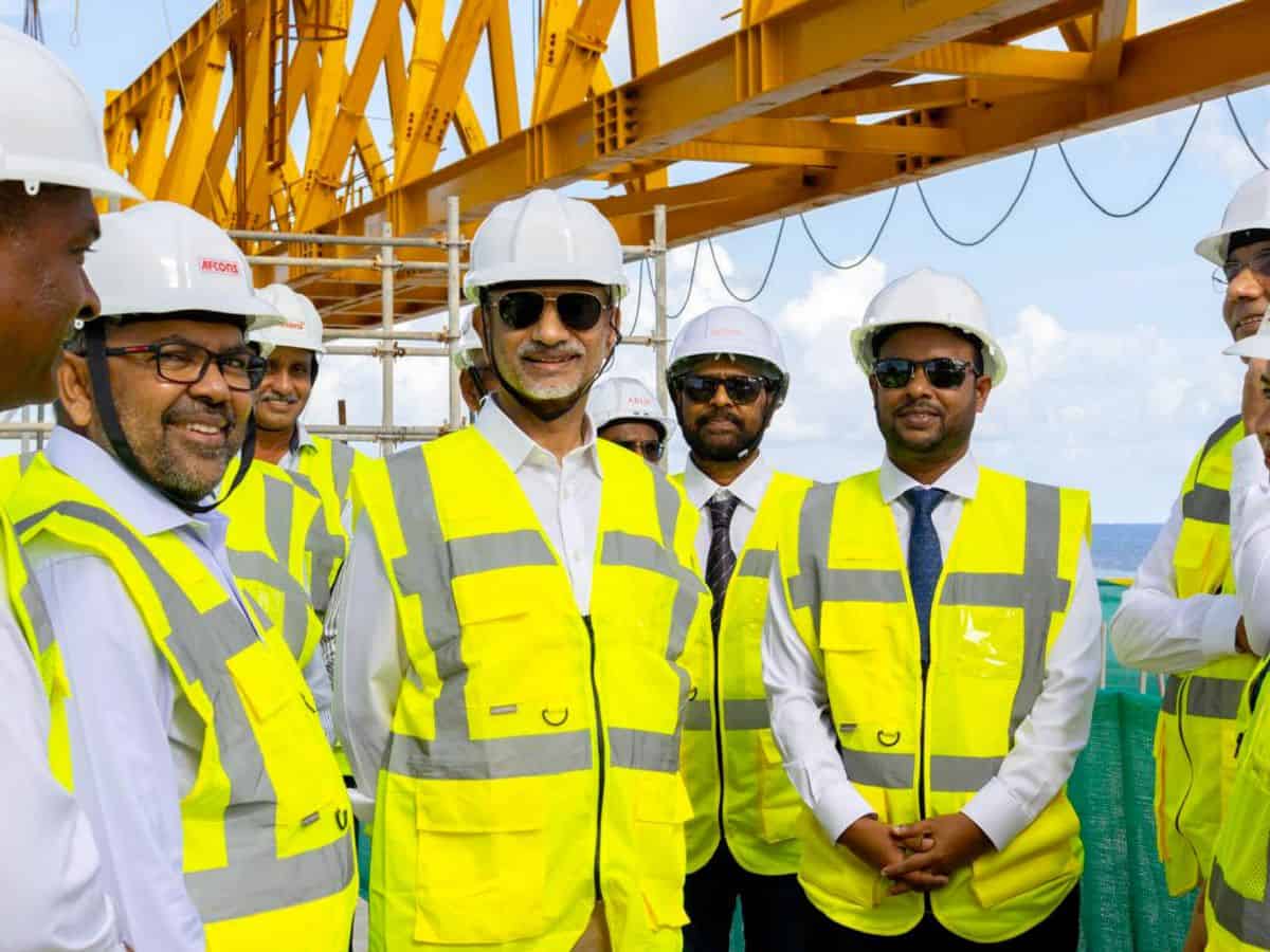 jaishankar with Maldives Zameer and Maldives Minister of Construction