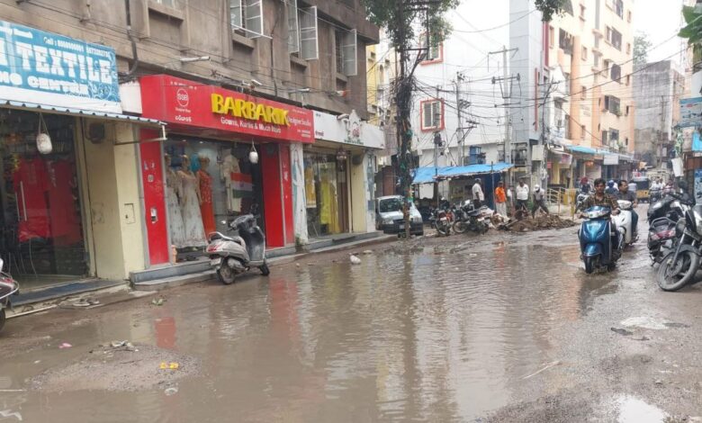 Hyderabad: Water stagnation on Ghansi Bazar road irks commuters