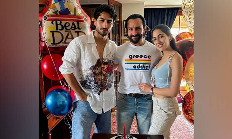 Sara Ali Khan, Ibrahim celebrate 'best dad' Saif Ali Khan's 54th birthday