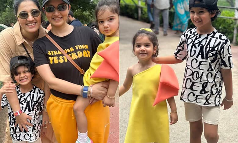 Sania Mirza & fam celebrate Dua's pre-birthday at Hyderabad Zoo