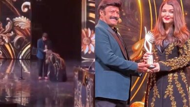 Aishwarya Rai touches Balayya's feet, video from Abu Dhabi goes viral