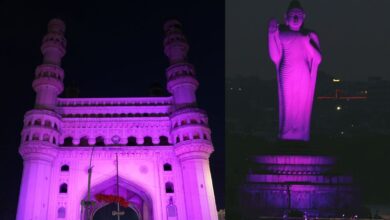 Charminar and Buddha statue