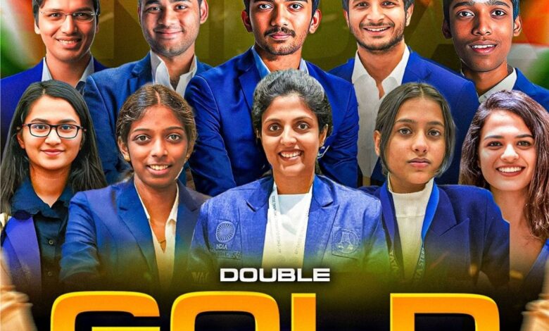 Indian men and women win maiden Chess Olympiad gold medals