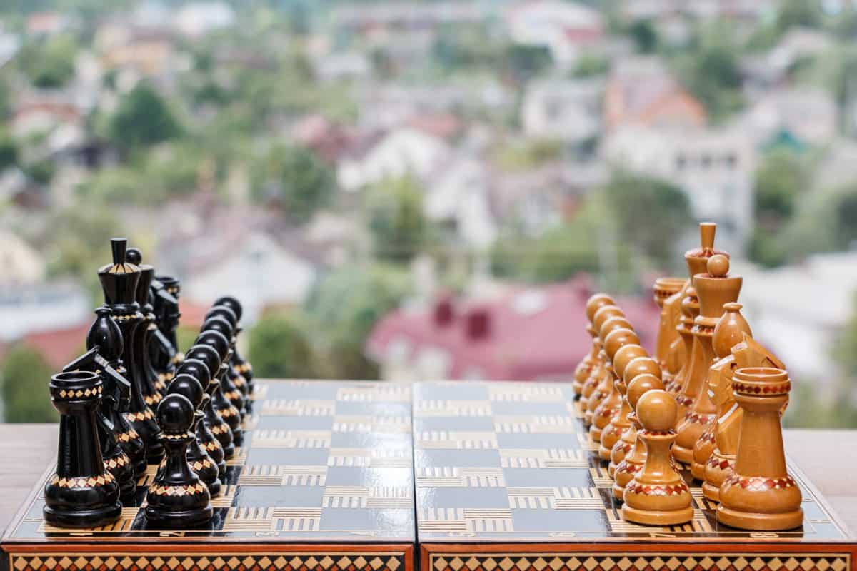 Chessboard ready to play