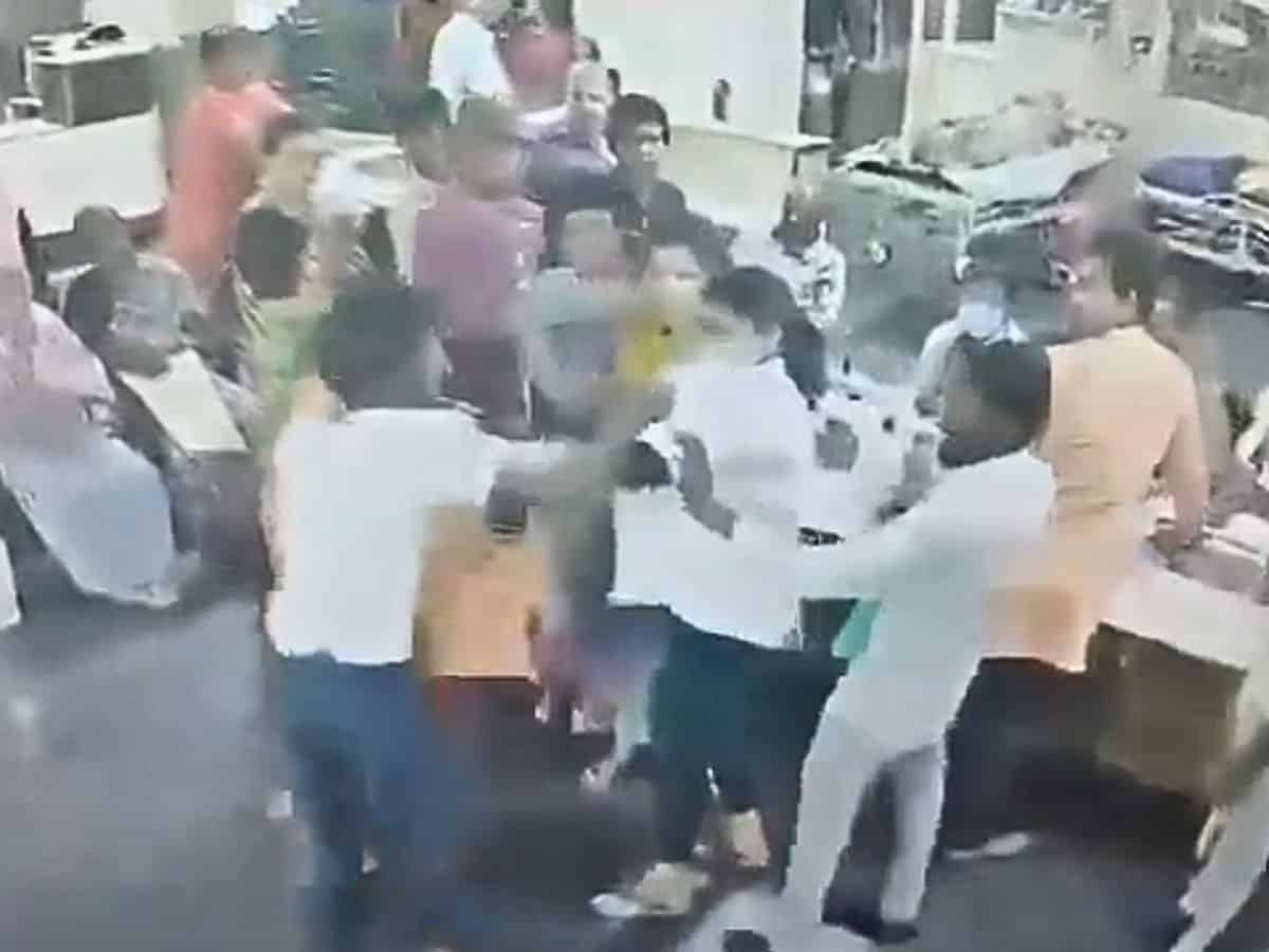 Female doctor assaulted at Gandhi Hospital in Hyderabad, CCTV footage surfaces
