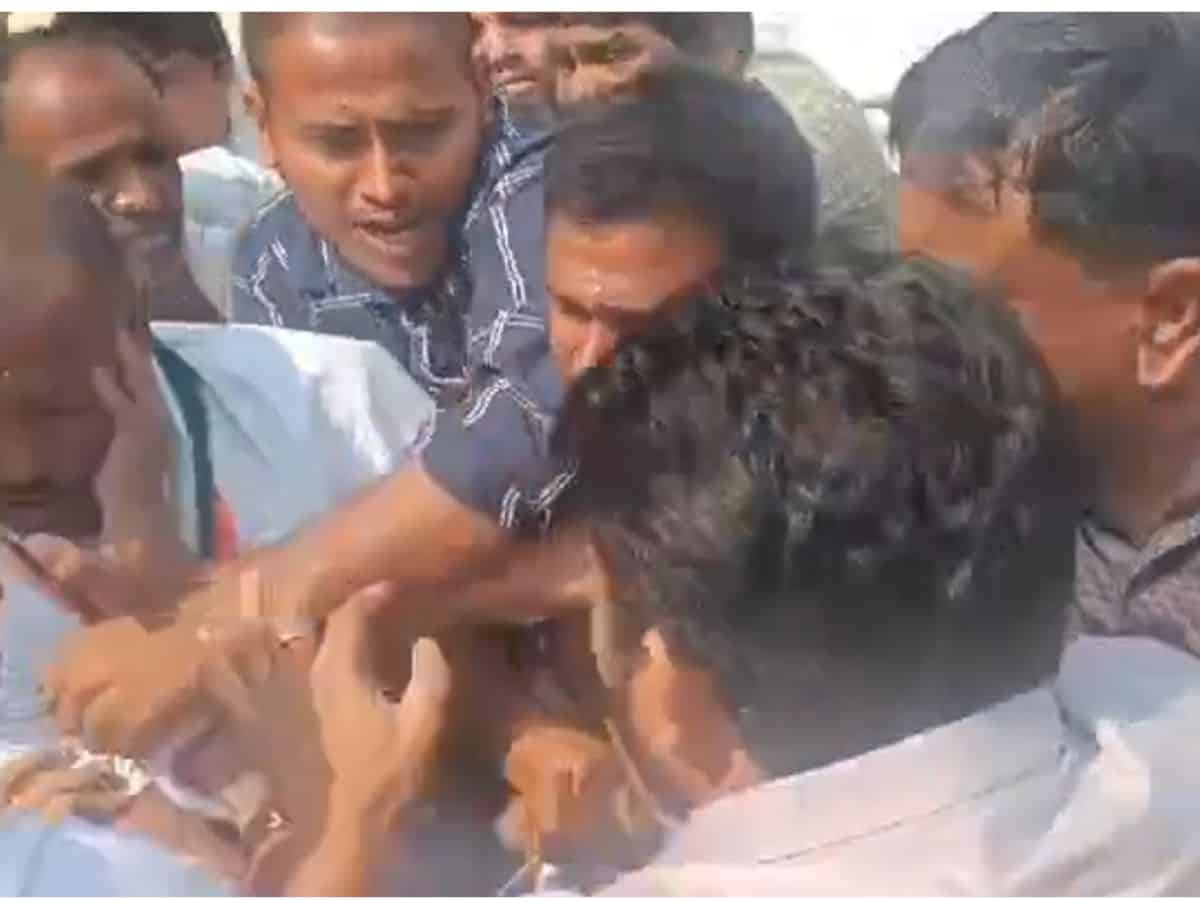 Telangana Congress storms BRS Bhavan over 'offensive posts' on Konda Surekha
