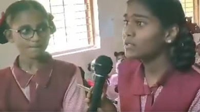 girl students of BC welfare residential school in Haliya pouring out their grievances before Nagarjunasagar MLA K Jayaveer Reddy on Tuesday.