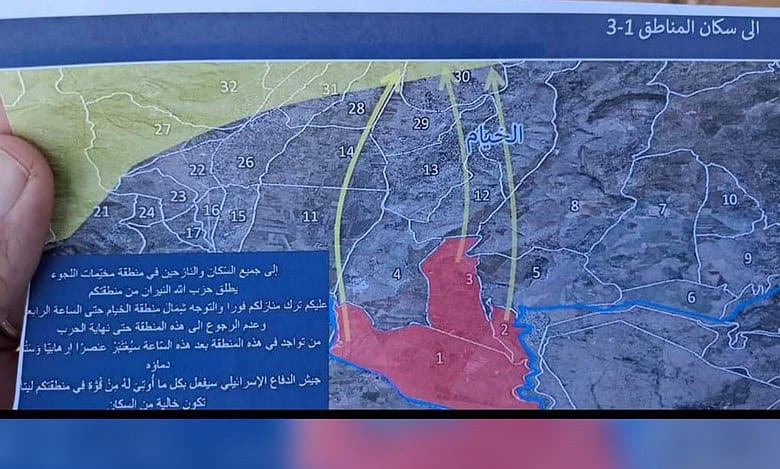 Israeli drone drops evacuation leaflets over Lebanese villages