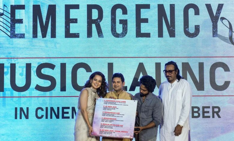 Kangana Ranaut during music launch of the film 'Emergency'
