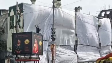 Mosques in Hyderabad covered with cloth ahead of Ganesh procession