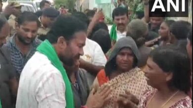 Kishan Reddy car blocked in Khammam