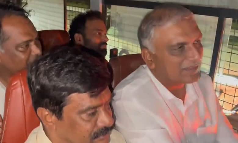 Cyberabad police detains BRS MLA Harish Rao