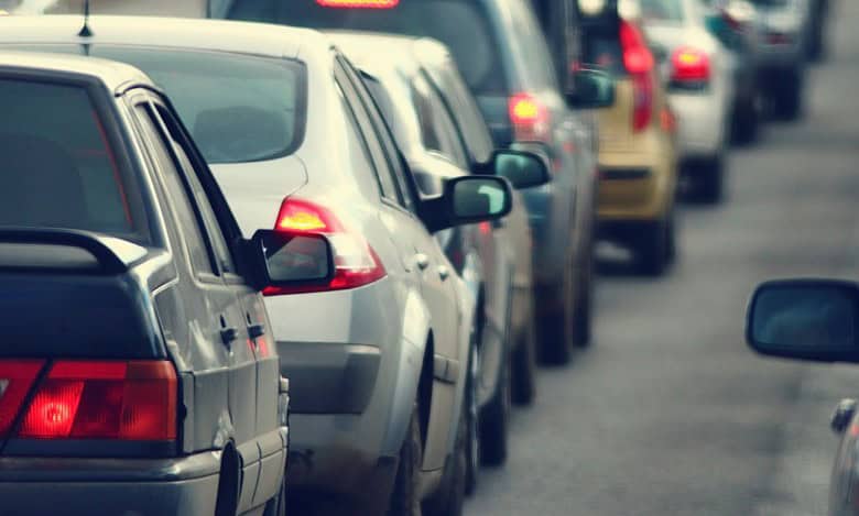 Traffic congestion in parts of Hyderabad due to funeral procession