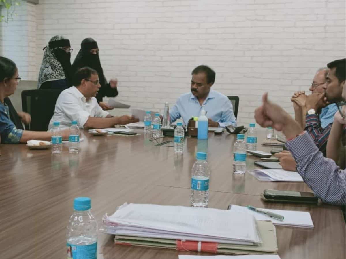 A delegation of social activists meet principal secretary of MA&UD Dana Kishore, urging the State government to be form a high-level committee to protect the rights of the evictees due to Musi River Development Plan.