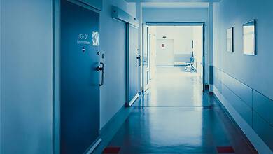 Empty Hospital corridor,