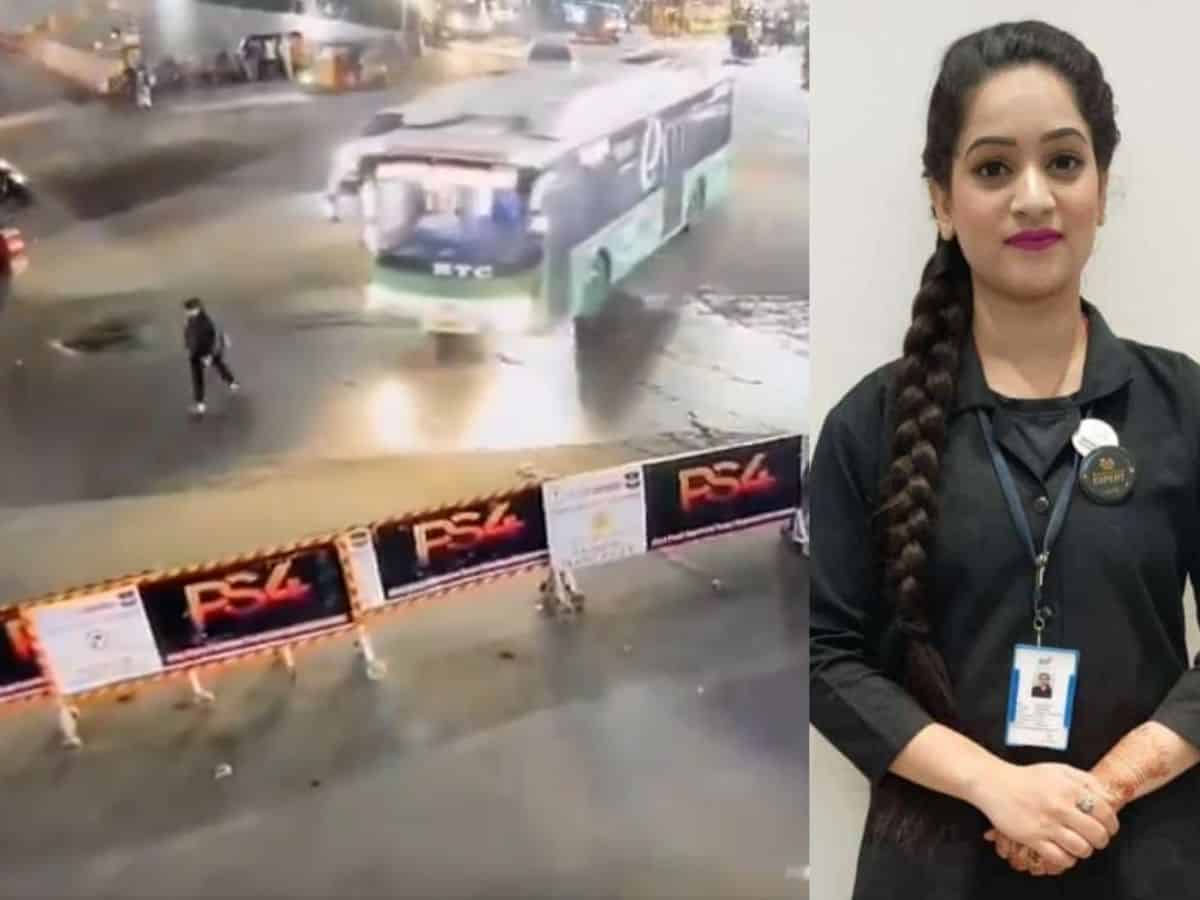 Woman dies after being hit by RTC bus in Hyderabad