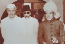 Osman Ali Khan with Indian PM Jawaharlal Nehru