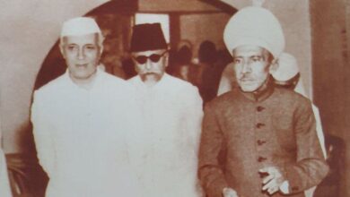 Osman Ali Khan with Indian PM Jawaharlal Nehru