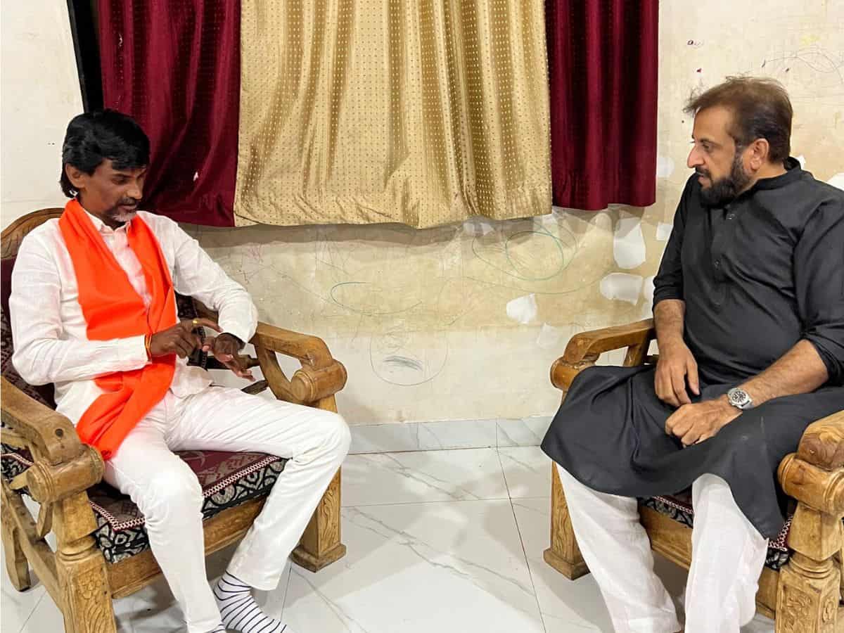 Imtiaz jaleel met Manoj Jarange Patil