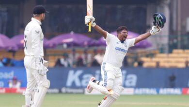 IND vs NZ: Sarfaraz maiden Test hundred carries resurgent India to 344/3