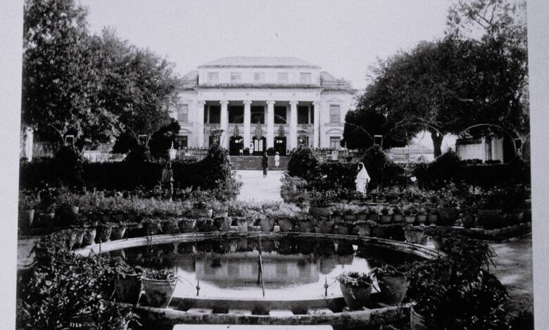 Jahanuma Palace, photographed about 100 years ago by Raja Deen Dayal, is now lost to history because it was foolishly demolished.