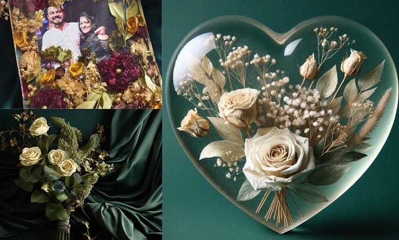 How this Hyderabadi artist crafts wedding flowers into keepsakes