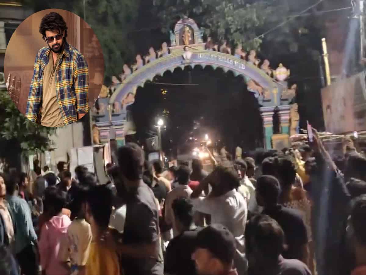 Prabhas birthday: Fans block roads in Madhapur, videos viral