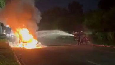 Car catches fire on the way from RGI Airport to Hyderabad