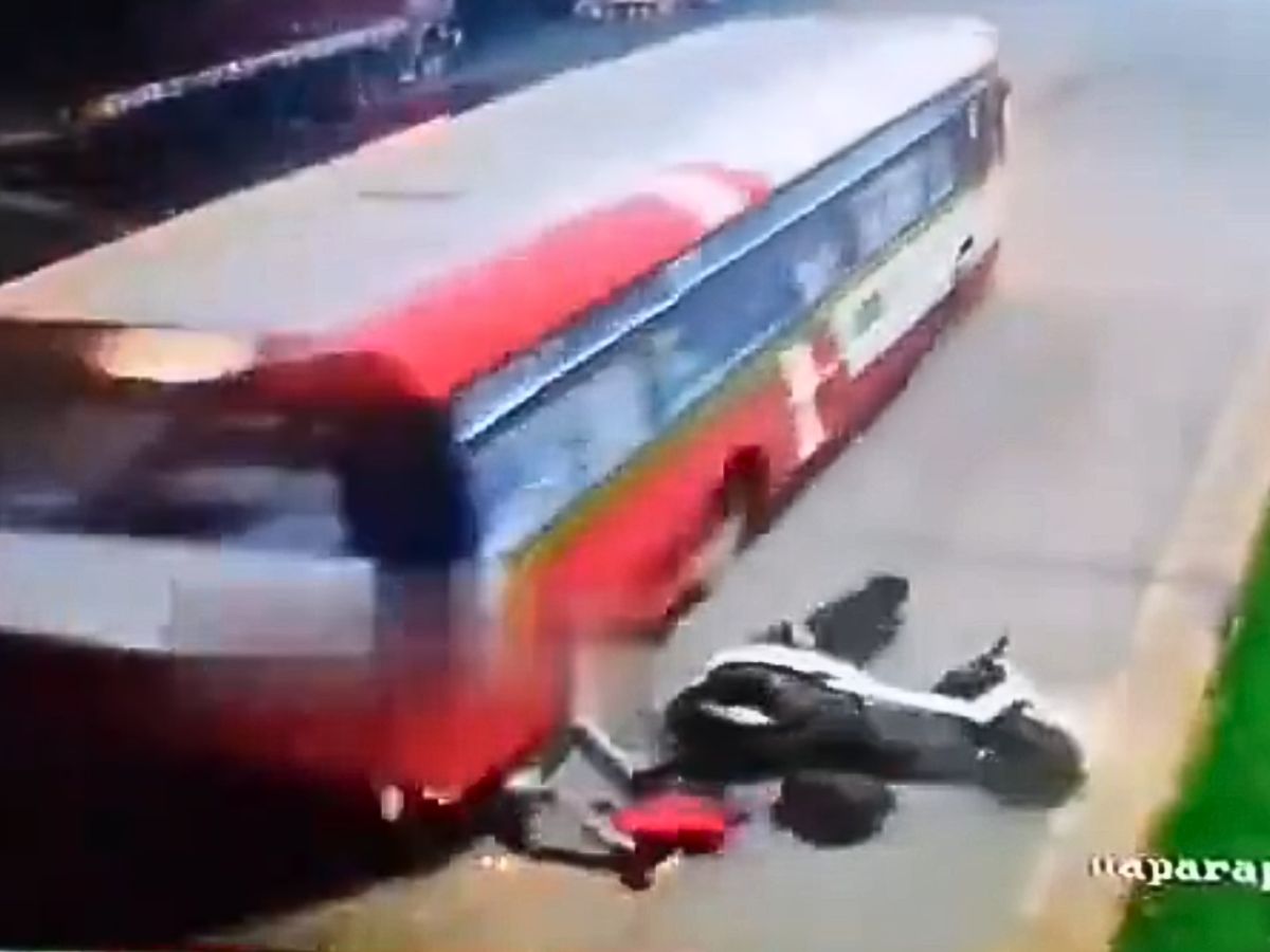 RTC bus runs over man on bike in failed overtake attempt near Hyderabad