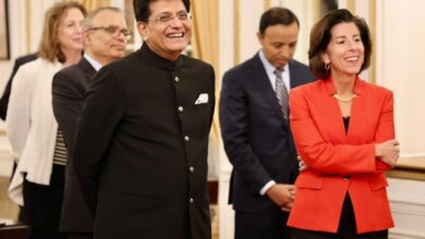 Piyush Goyal with US Secretary of Commerce Gina Raimondo and other dignitaries during the India-US CEO Forum, in Washington DC, USA.