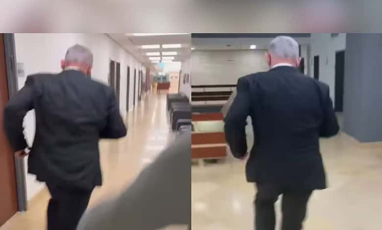 Video of Israel PM Netanyahu running to hide amid Iran attack misleading
