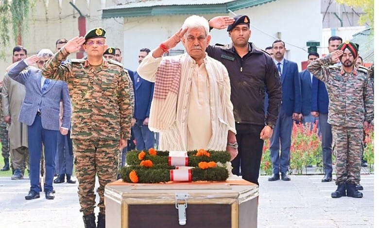 Gulmarg terror attack: J&K LG pays tributes to slain Army soldiers, porters