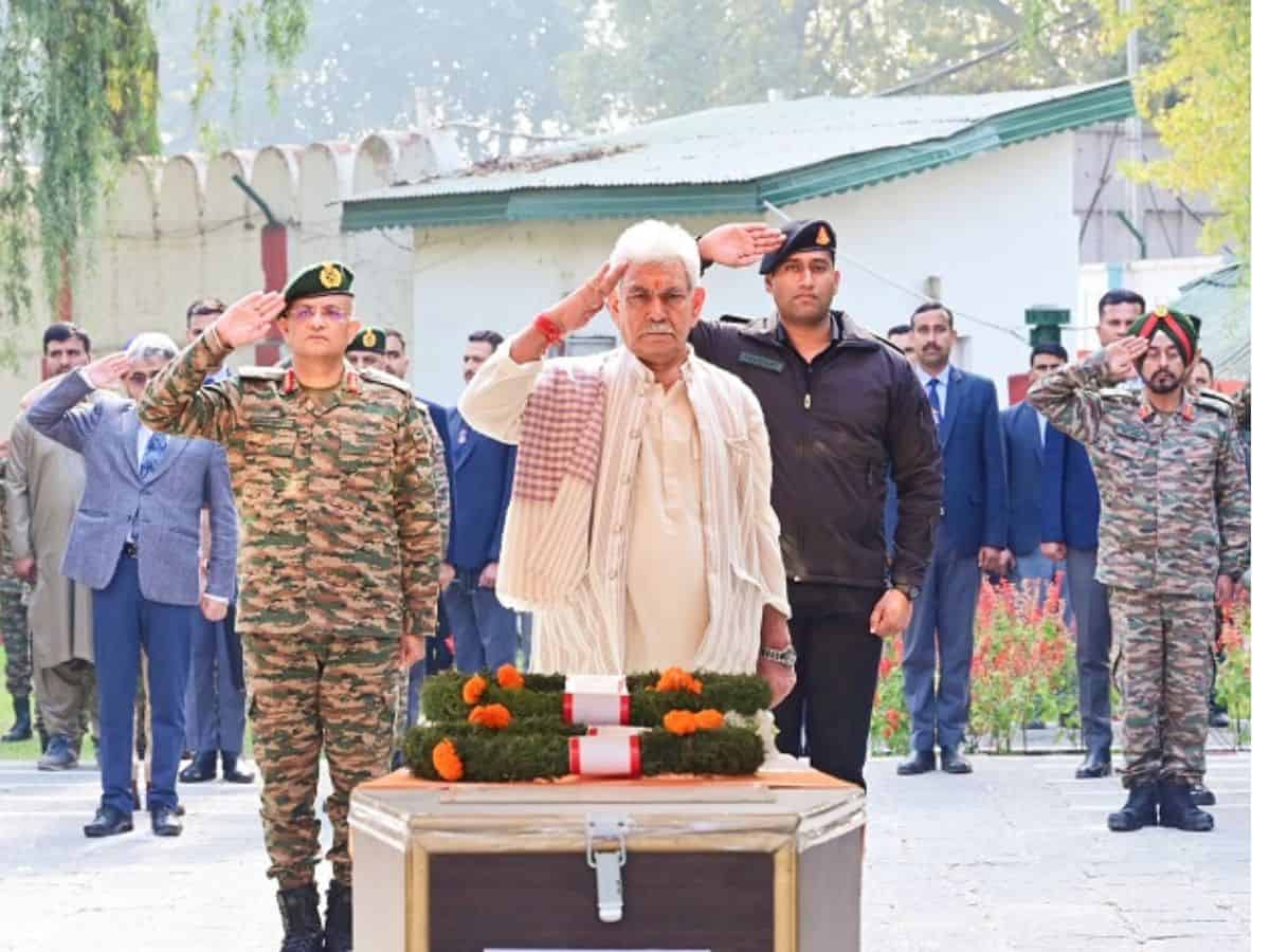Gulmarg terror attack: J&K LG pays tributes to slain Army soldiers, porters