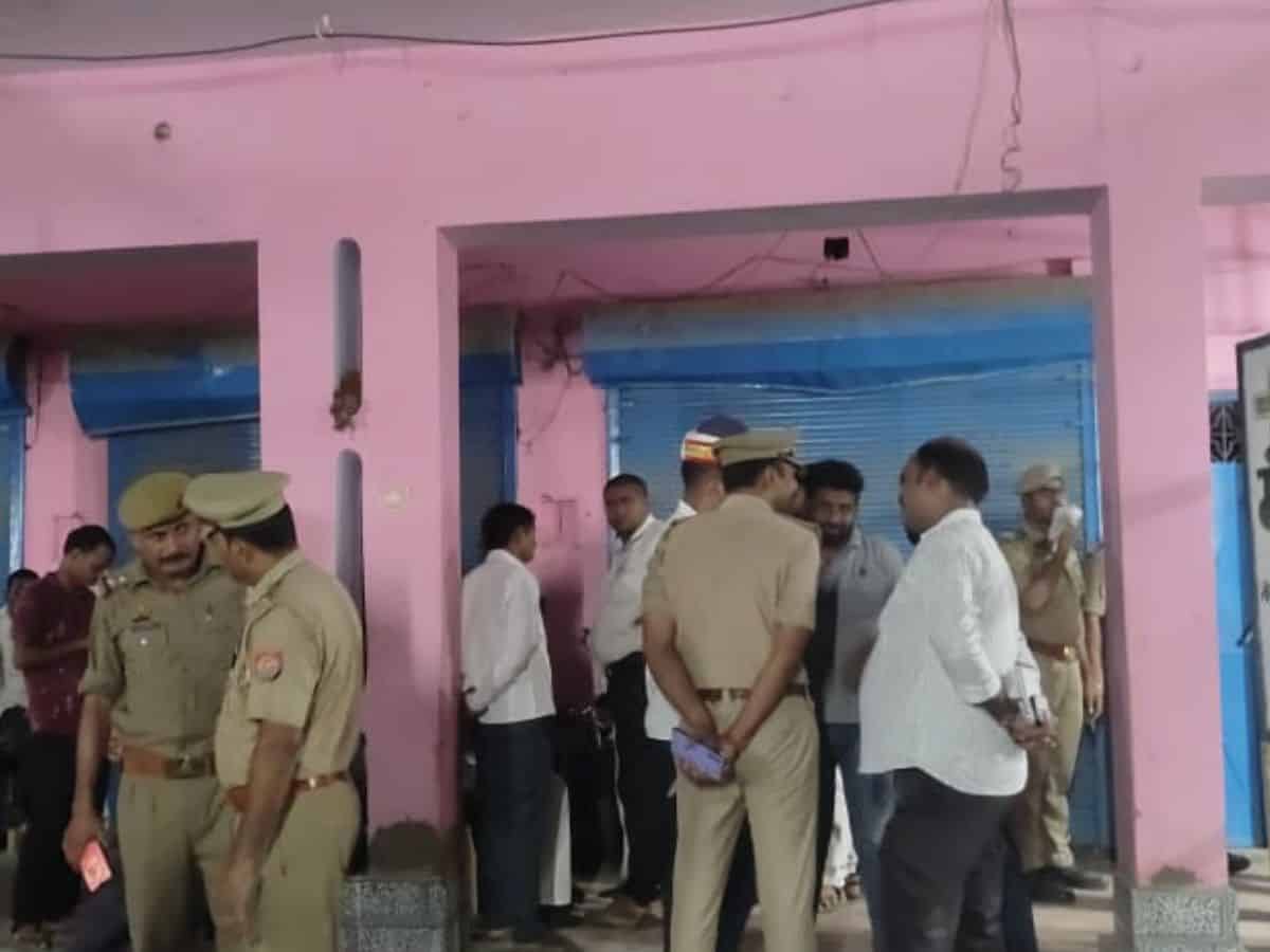 Amethi: Police personnel investigate after four members of a family were shot dead at their home, in Amethi, Uttar Pradesh, Thursday, Oct. 3, 2024. (PTI Photo)