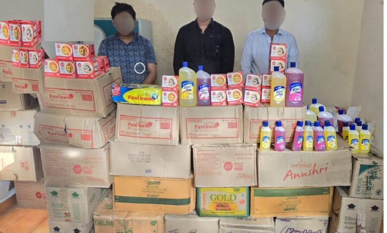 Hyderabad police seize fake goods worth Rs 2 lakh from Begum Bazar