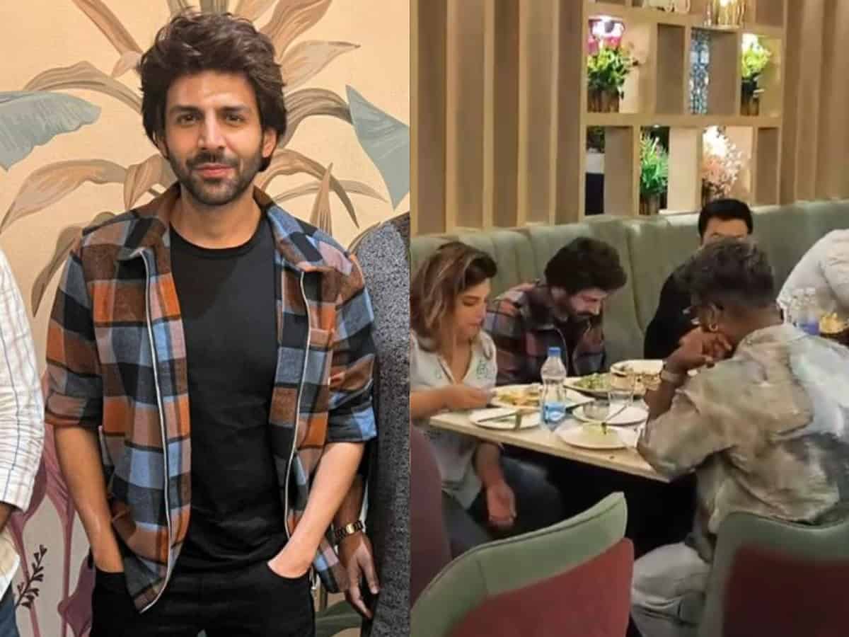 Exclusive: Kartik Aaryan enjoys Hyderabadi food at Pista House