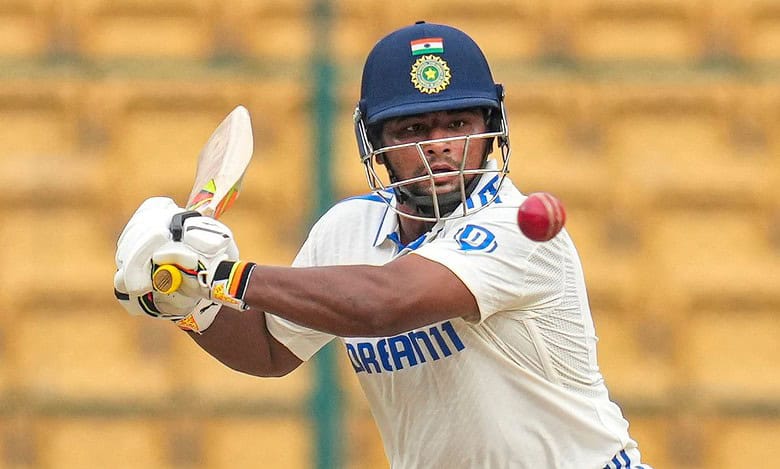 Rain halts IND’s charge against NZ as Sarfaraz slams maiden ton