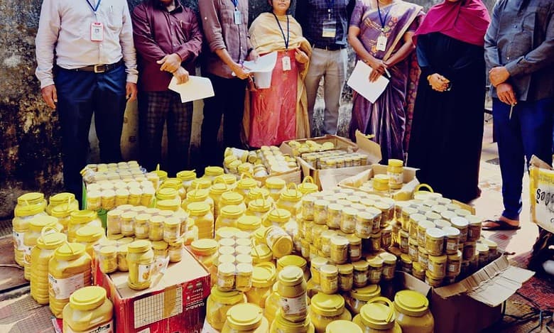 Adulterated Ginger Garlic Paste Seized from Khammam