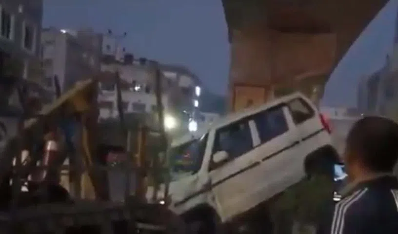Car Crash at Madhapur