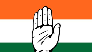 Congress workers clash with each other in Asifabad town on Saturday.