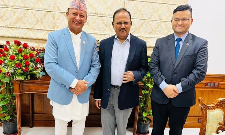 Deepak Khadka and Ajit Doval