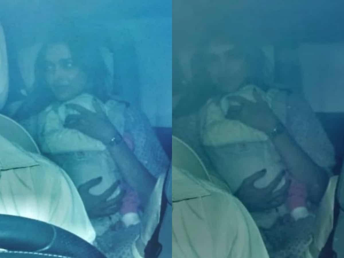 Deepika holds daughter Dua in her arms as they jet off for a family vacation