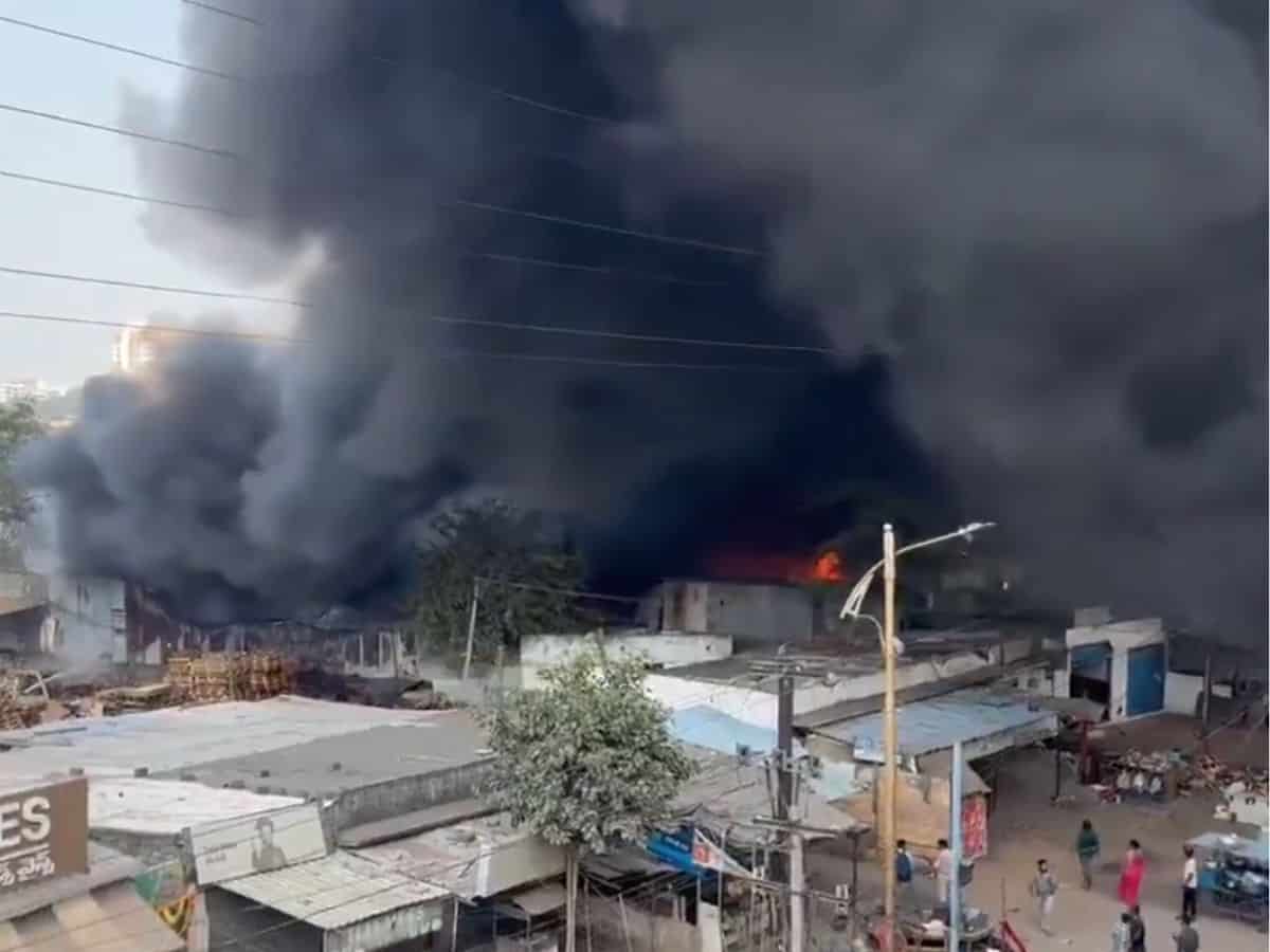 Fire in Hyderabad