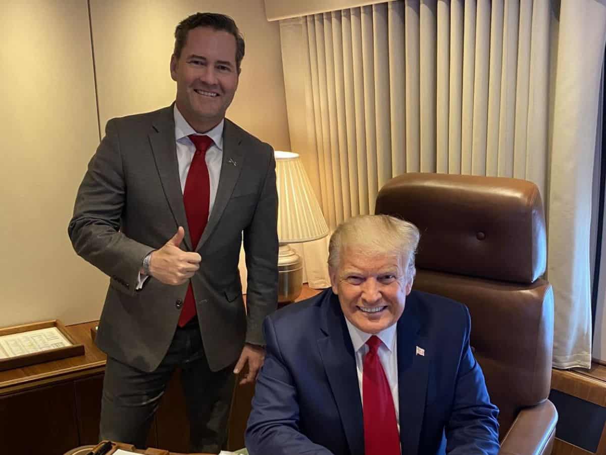 Mike waltz with Donald trump